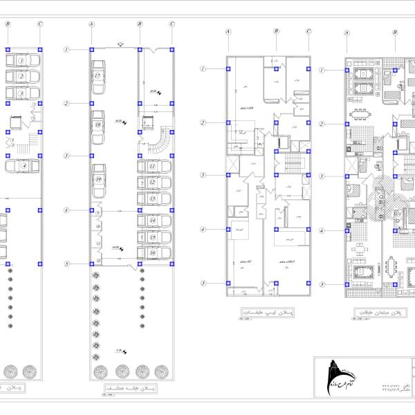 پلان پروژه مسکونی دو